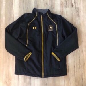 Under Armour U.S. Army Men's Black Jacket with Yellow Accents